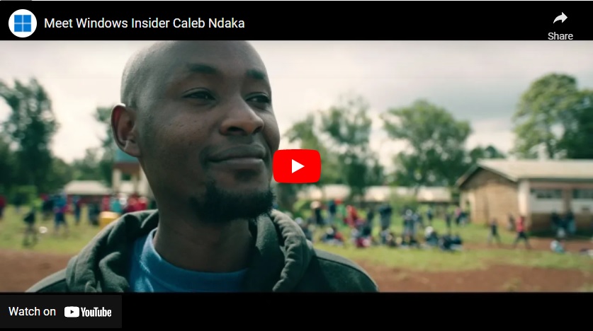 Meet Windows Insider Caleb Ndaka