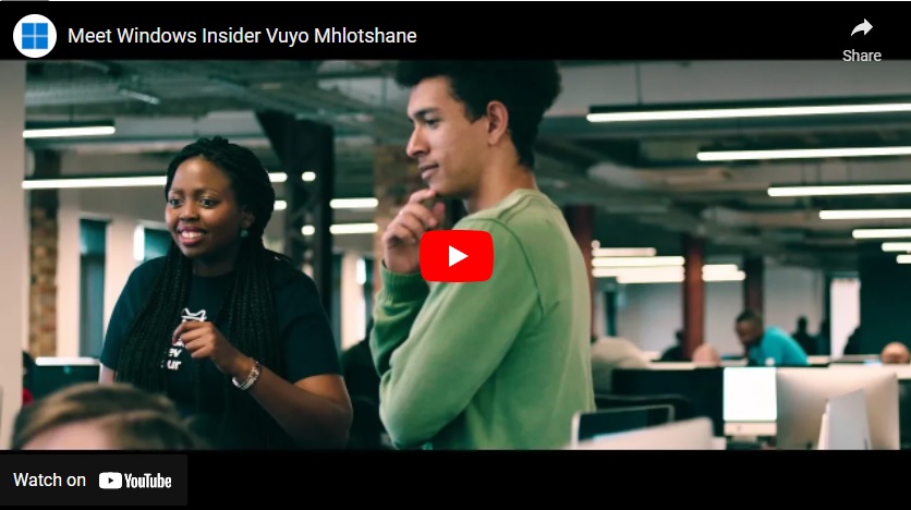 Meet Windows Insider Vuyo Mhlotshane